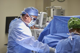 photo of a doctor operating