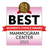 Women's Choice Award - best Mammogram center 2021